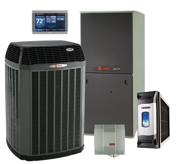 A representative sample of TRANE products